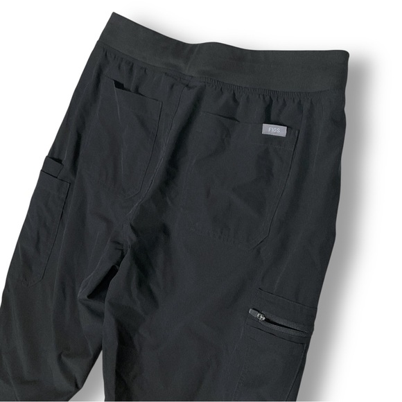Figs Yola FreeX Lined Straight Leg Scrub Pants Sz L Tall Black Medical Healthcar - Picture 7 of 9